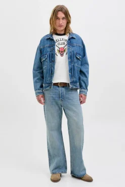 Jack & Jones T-Shirts-T-shirt Hellfire Club branco