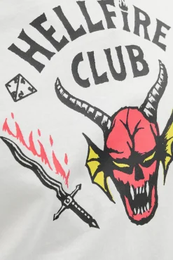 Jack & Jones T-Shirts-T-shirt Hellfire Club branco