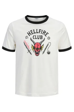 Jack & Jones T-Shirts-T-shirt Hellfire Club branco