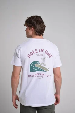 Cloking T-Shirts-T-shirt Hole In One Branco