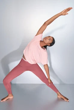 Dash and Stars T-Shirts-T-shirt laranja de manga curta e manga vermelho