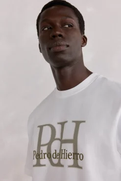 Pedro del Hierro T-Shirts-T-shirt logo Branco