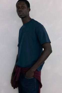 Pedro del Hierro T-Shirts-T-shirt logo Azul