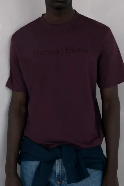Pedro del Hierro T-Shirts-T-shirt logo Bordeaux