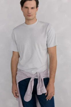 Pedro del Hierro T-Shirts-T-shirt logo Cizento