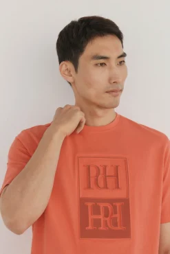 Pedro del Hierro T-Shirts-T-shirt logo relevo Laranja