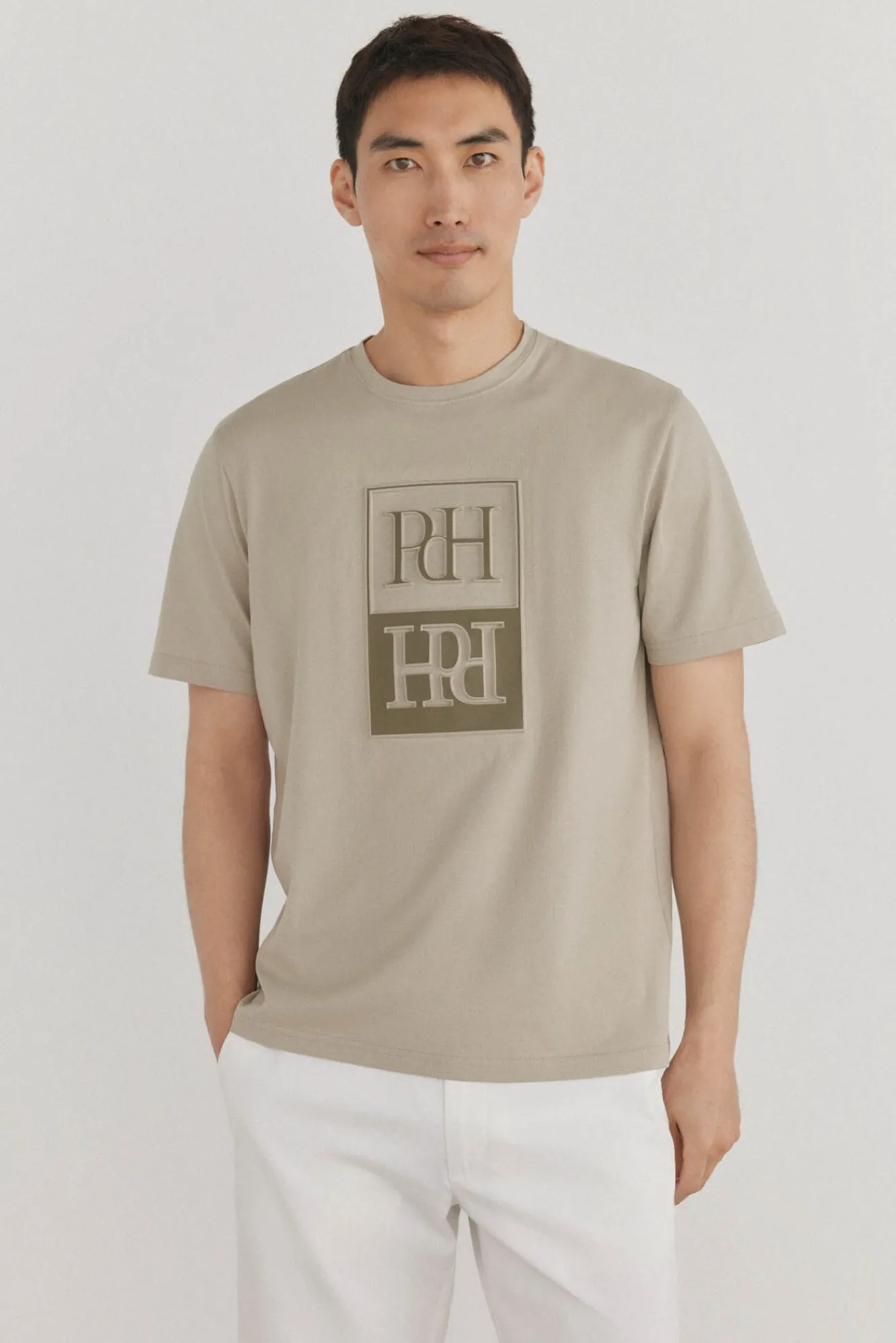 Pedro del Hierro T-Shirts-T-shirt logo relevo Verde