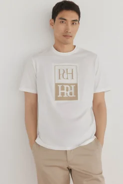 Pedro del Hierro T-Shirts-T-shirt logo relevo Branco