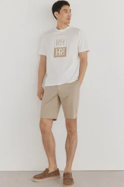 Pedro del Hierro T-Shirts-T-shirt logo relevo Branco