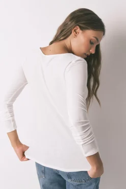 Women'secret T-Shirts-T-shirt malha de malha super macia branco