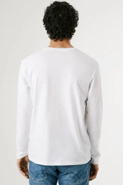 Pepe Jeans T-Shirts-T-shirt manga comprida branco