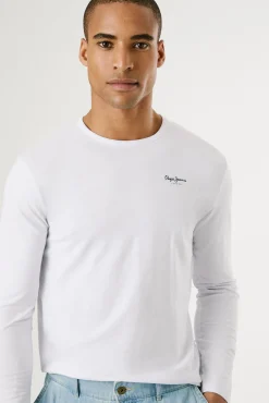 Pepe Jeans T-Shirts-T-shirt manga comprida branco