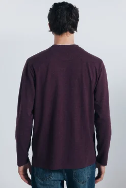 Springfield T-Shirts-T-shirt manga manga dupla mescla estampado