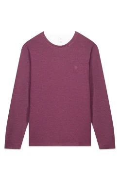 Springfield T-Shirts-T-shirt manga manga dupla mescla estampado