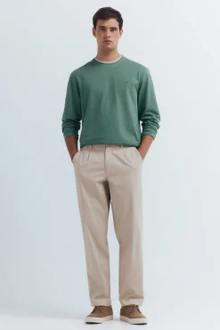 Springfield T-Shirts-T-shirt manga manga dupla mescla verde