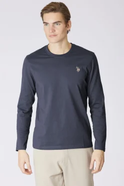 Us Polo T-Shirts-T-shirt manga manga Joel Azul