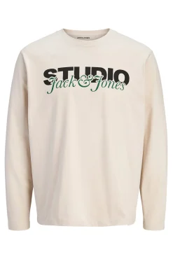 Jack & Jones T-Shirts-T-shirt manga Studio cinzento