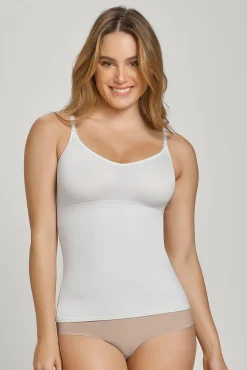 Leonisa T-Shirts-T-shirt multiuso para controle de barriga branco