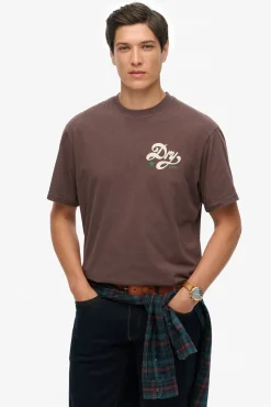 Superdry T-Shirts-T-shirt oversized castanho