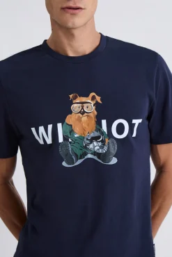Williot T-Shirts-T-shirt piloto do Sr. Azul