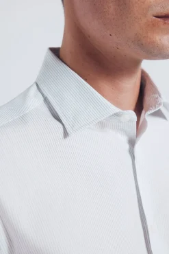 Springfield Camisas-T-shirt popelina riscas azul