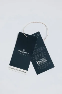 Springfield Camisas-T-shirt popelina riscas azul