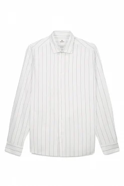 Springfield Camisas-T-shirt popelina riscas azul