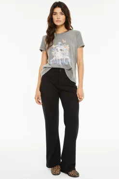 System Action T-Shirts-T-shirt posicional de caveira cinzento