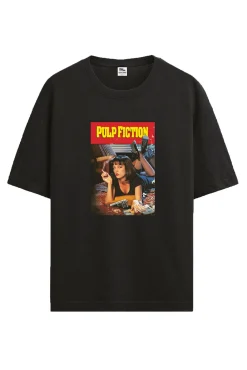 Jack & Jones T-Shirts-T-shirt pulp fiction preto