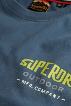 Superdry T-Shirts-T-shirt Relaxed Mountain azul