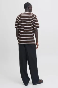 Jack & Jones T-Shirts-T-shirt riscas Castanho