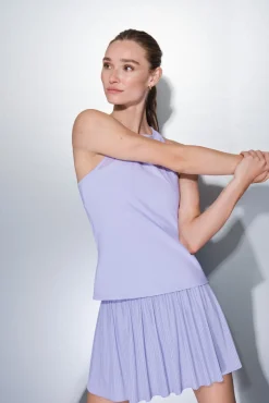 Dash and Stars T-Shirts-T-shirt sem mangas justa lilás rosa