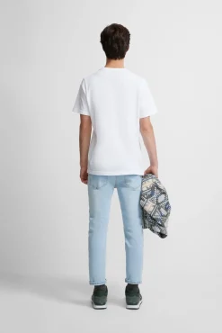 Silbon T-Shirts-T-shirt minilogo Branco