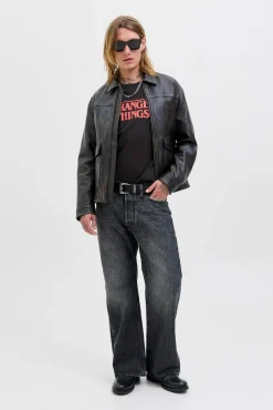 Jack & Jones T-Shirts-T-shirt Stranger Things preto