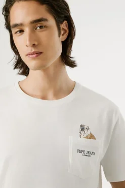 Pepe Jeans T-Shirts-T-shirt Thansen bege