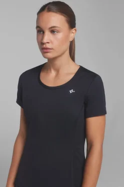 Dash and Stars T-Shirts-T-shirt transpirável preta preto