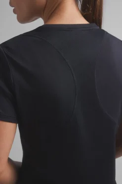 Dash and Stars T-Shirts-T-shirt transpirável preta preto