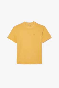 Lacoste T-Shirts-T-shirt unissexo em algodão tingida naturalmente Amarelo