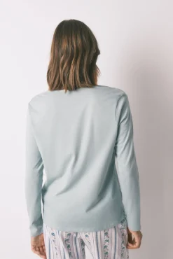 Women'secret T-Shirts-T-shirt 100% algodão de manga manga verde