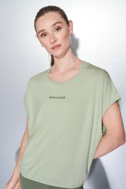Dash and Stars T-Shirts-T-shirt extrassuave verde