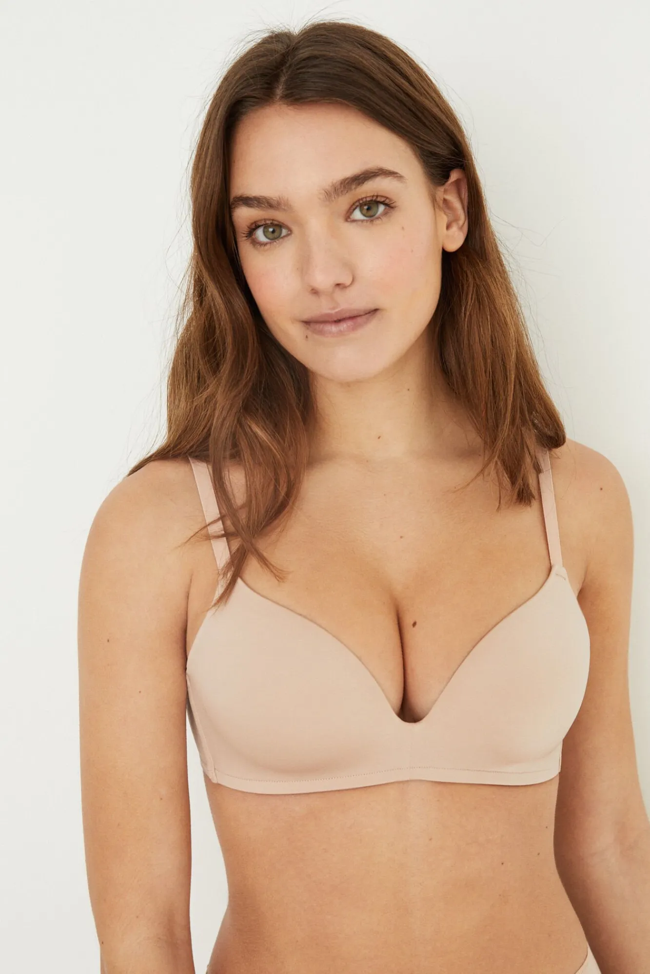 Women'secret Roupa Interior-UNIQUE Soutien triangular push-up microfibra cru