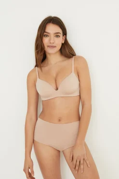 Women'secret Roupa Interior-UNIQUE Soutien triangular push-up microfibra cru