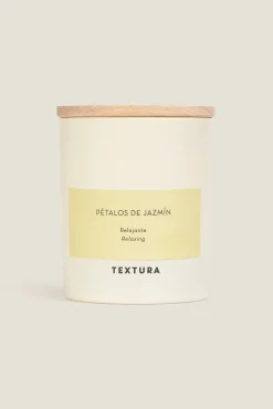 Textura Velas E Ambientadores-Vela perfumada de jasmim bege