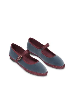 Flabelus Sabrinas|Rasos-Veludo Mary Jane Cinzento