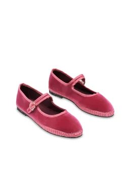 Flabelus Sabrinas|Rasos-Veludo Mary Janes Subiu