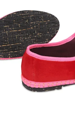 Flabelus Sabrinas|Rasos-Veludo Mary Janes Vermelho