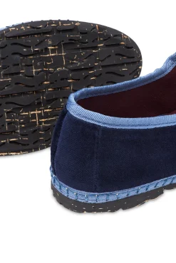 Flabelus Sabrinas|Rasos-Veludo Mary Janes Azul