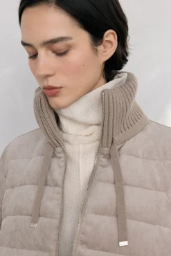 Pedro del Hierro Sobretudos|Casacos-Veludo veludo curto ultraleve Beige