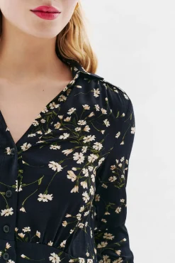 Caroll Vestidos-Vestido 100% viscose Preto