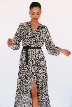 Cortefiel Vestidos-Vestido camisa estampado com cinto Multicolorido